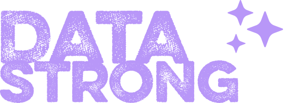 Data Strong logo in light purple and white