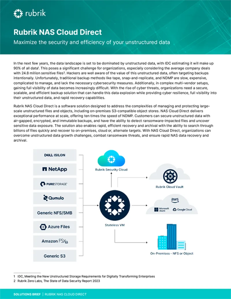 Data Strong NAS cloud direct unstructured data security